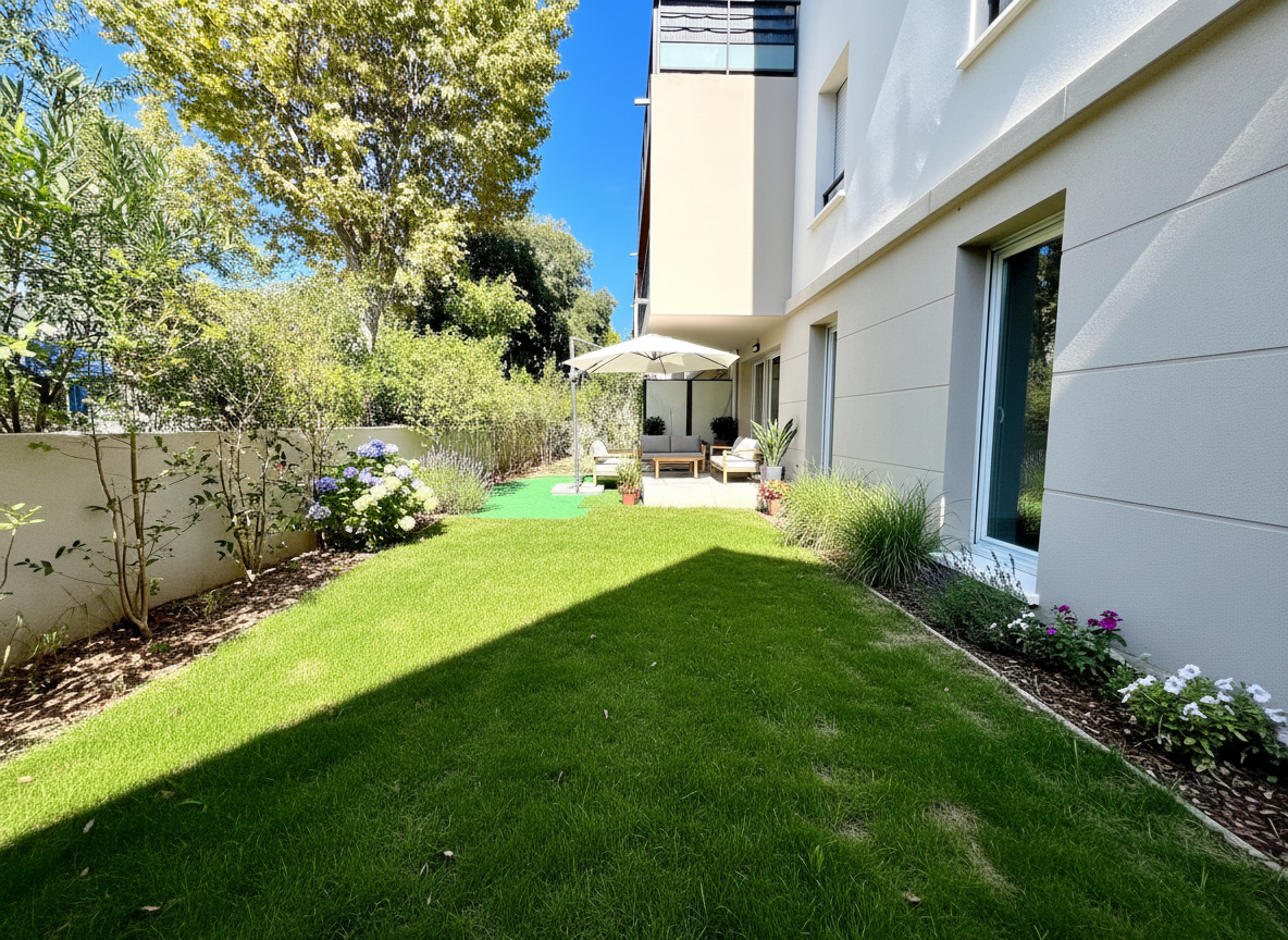 Appartement T3 avec jardin privatif et stationnement privati